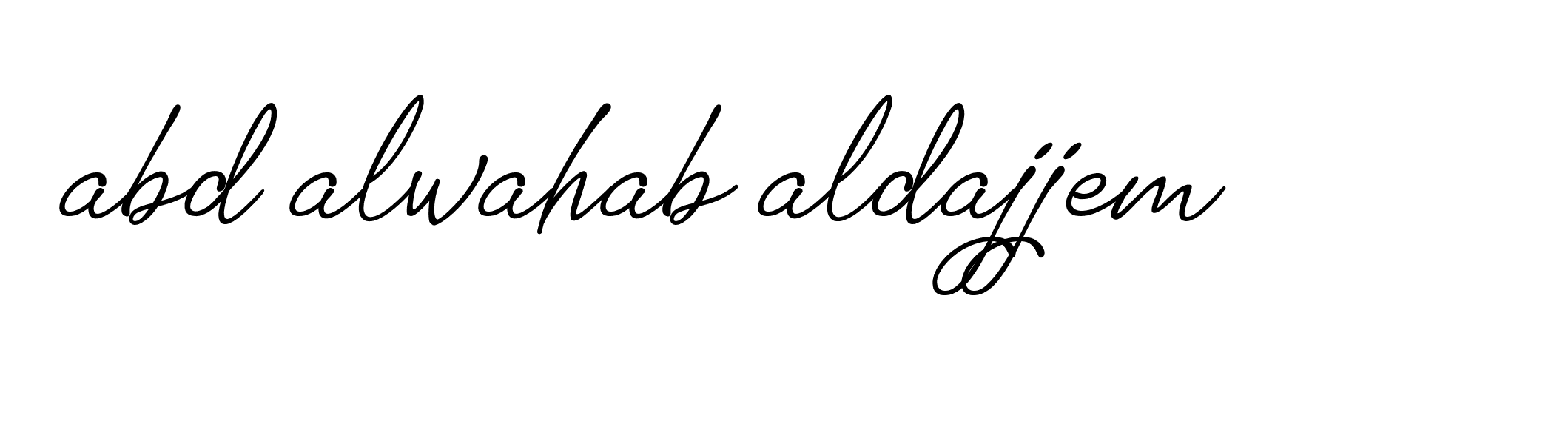 Signature of abd-alwahab-aldajjem