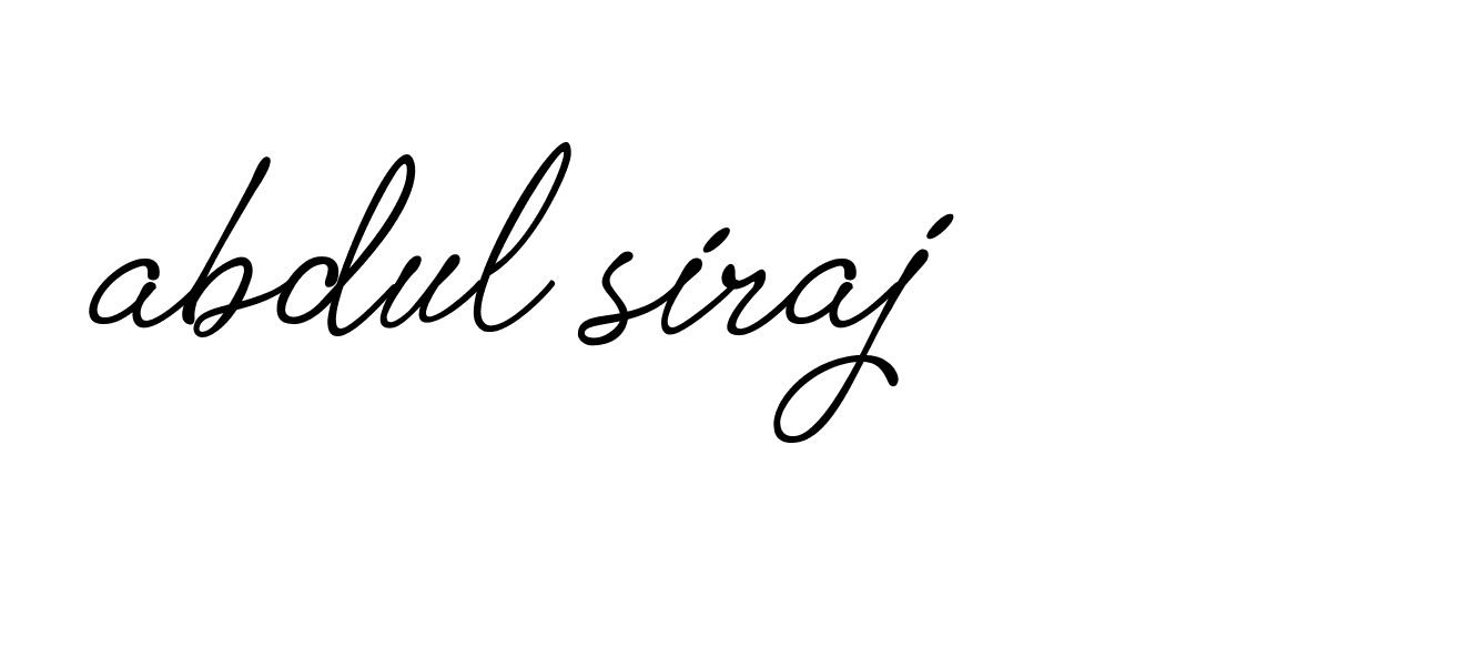 Signature of abdul-siraj