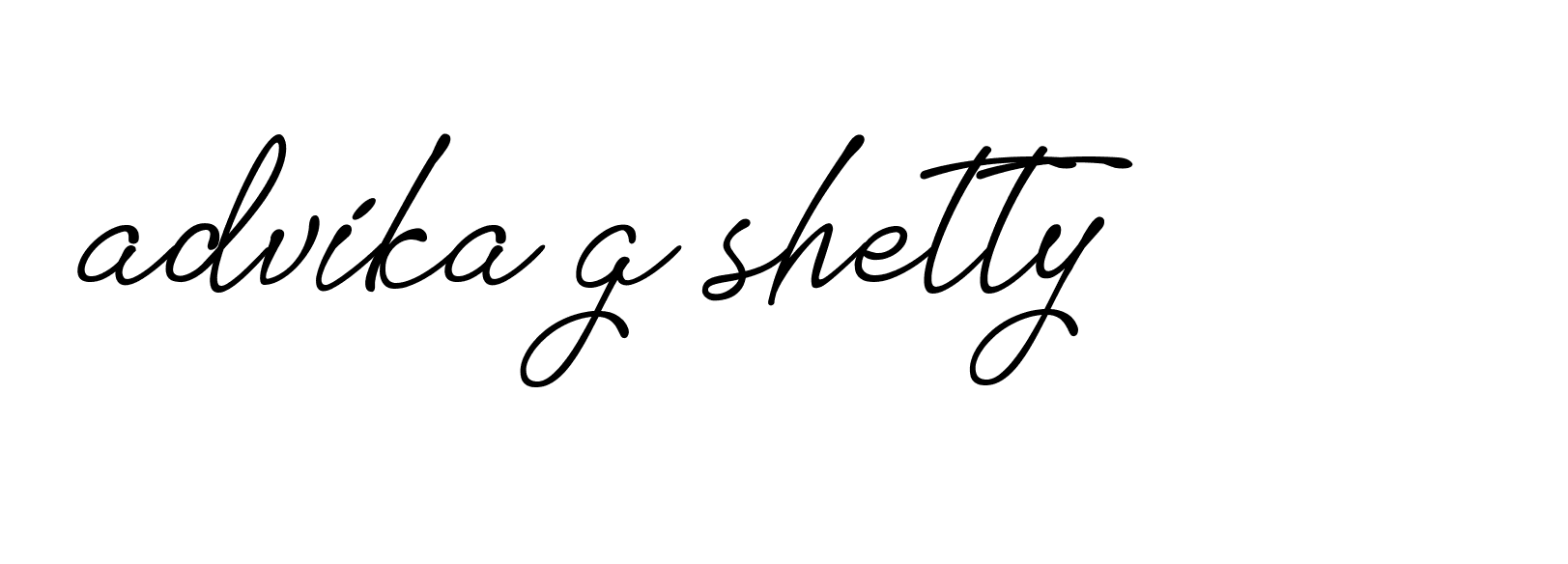 Signature of advika-g-shetty