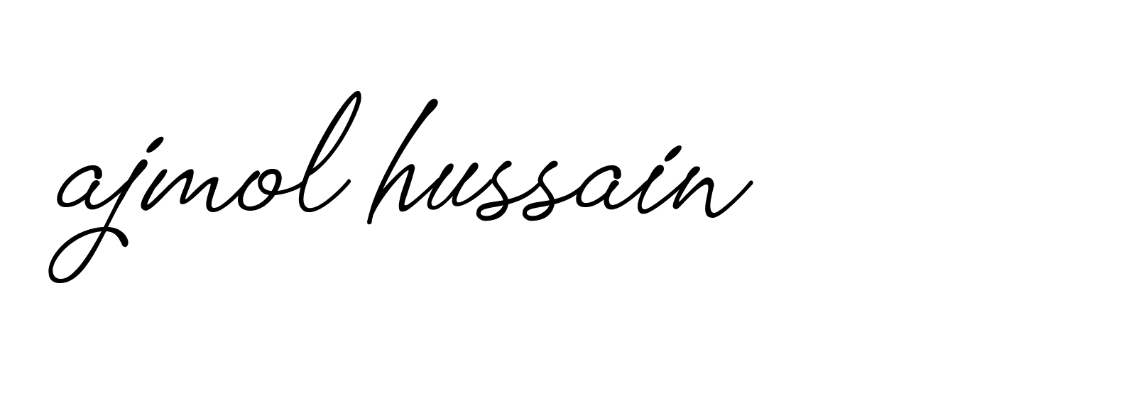 Signature of ajmol-hussain-