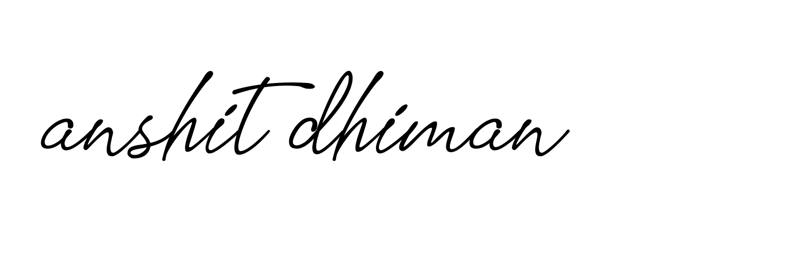 Signature of anshit-dhiman