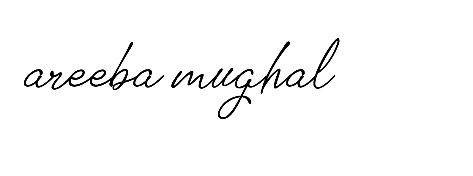 Signature of areeba-mughal