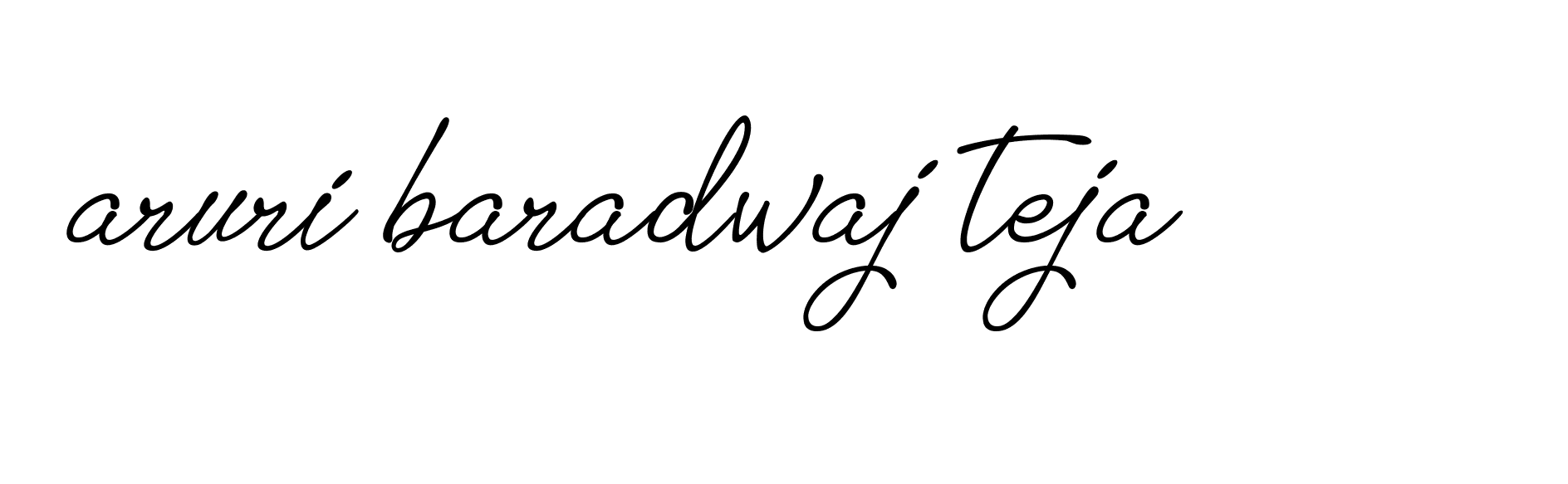 Signature of aruri-baradwaj-teja