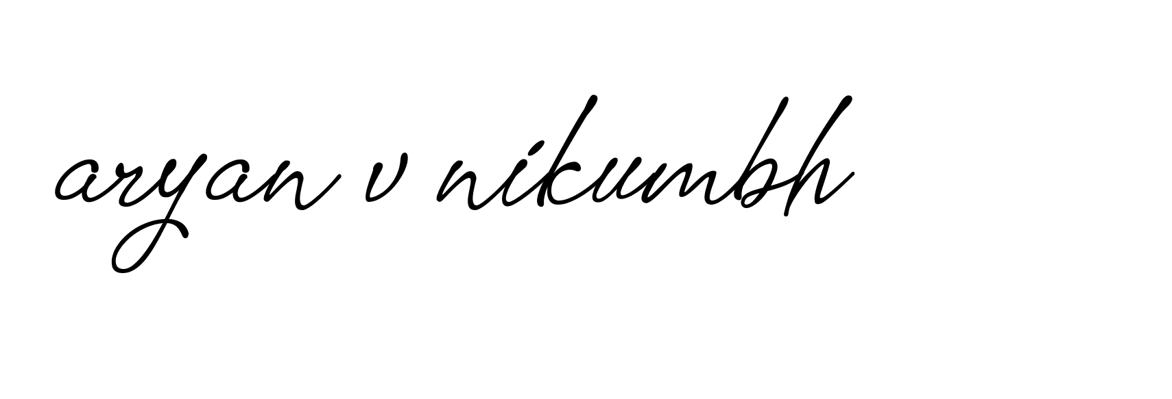 Signature of aryan-v-nikumbh