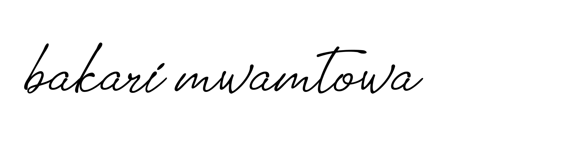 Signature of bakari-mwamtowa