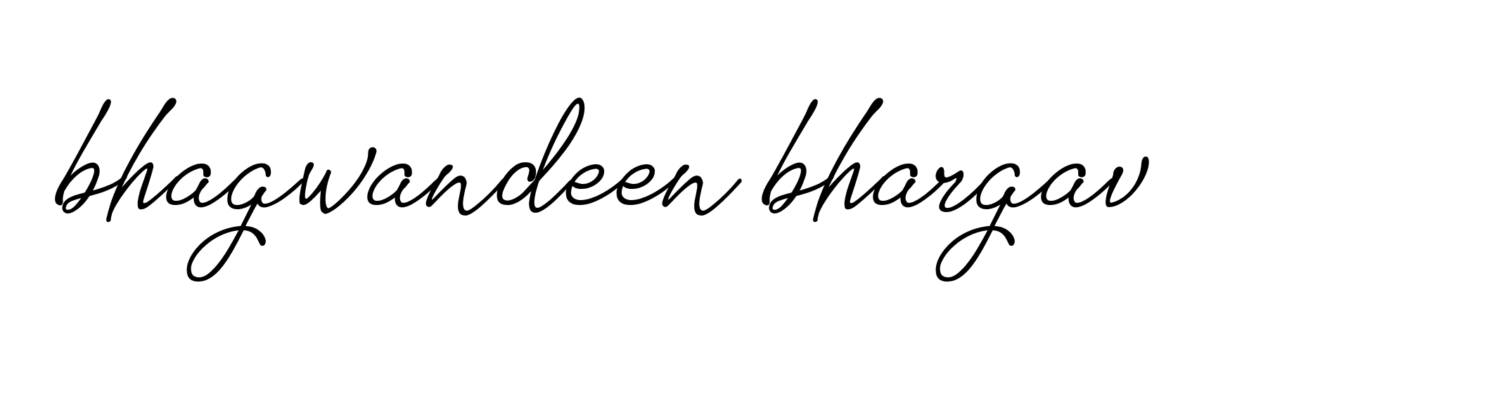 Signature of bhagwandeen-bhargav