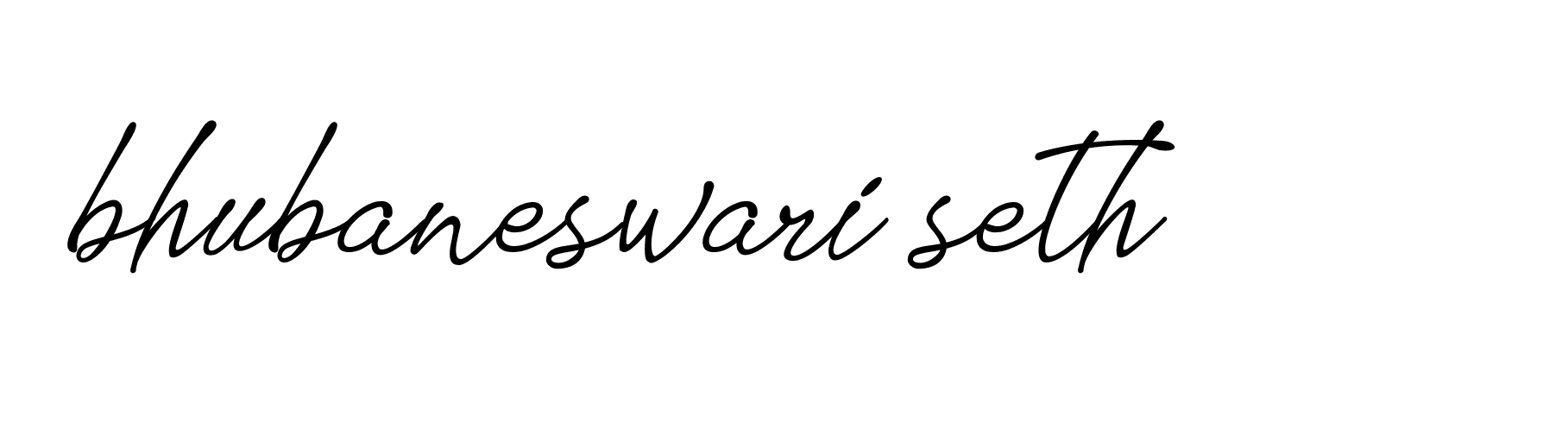 Signature of bhubaneswari-seth