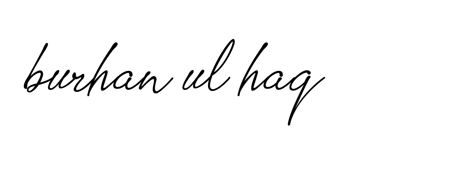 Signature of burhan-ul-haq