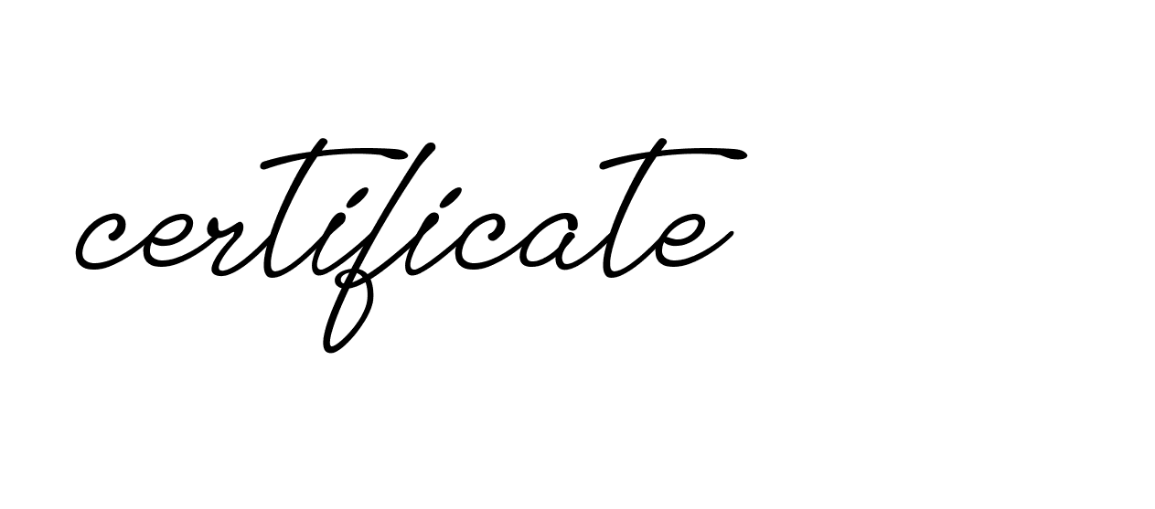 Signature of certificate