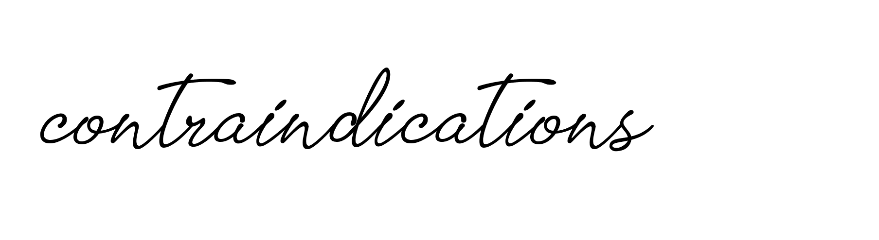 Signature of contraindications