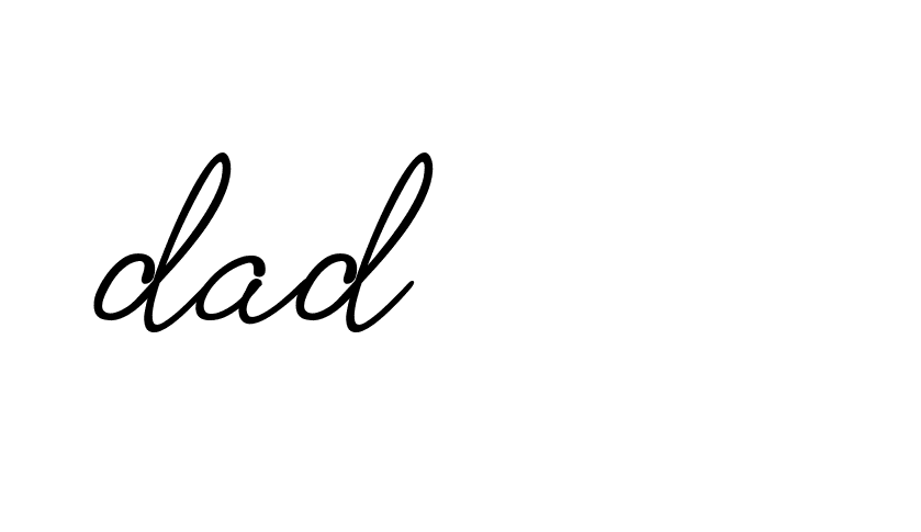 Signature of dad