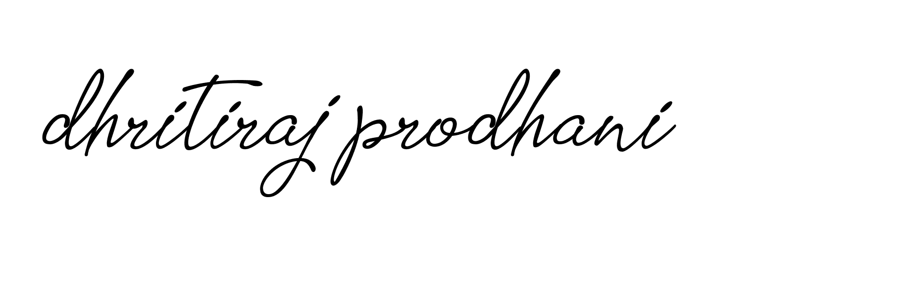 Signature of dhritiraj-prodhani