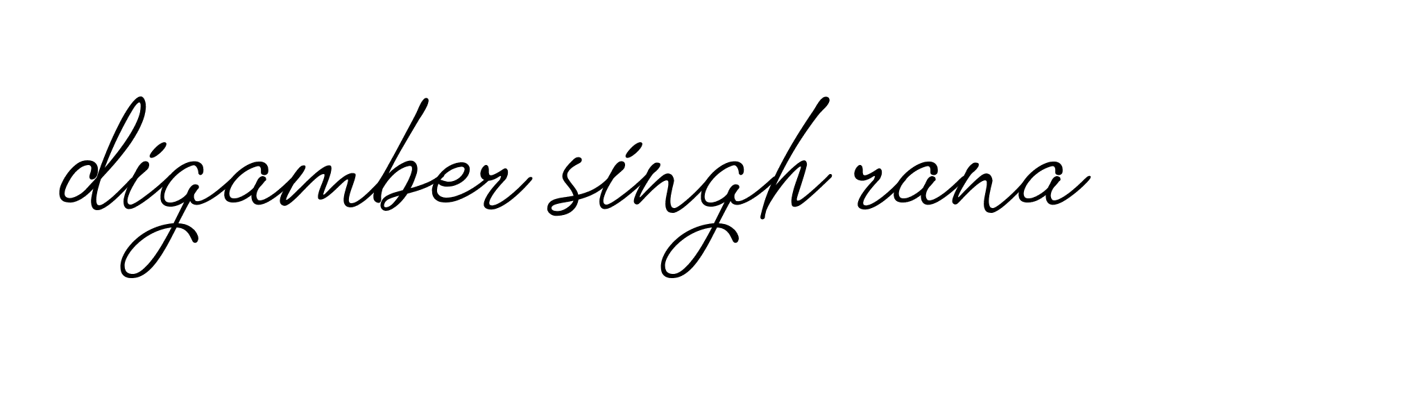 Signature of digamber-singh-rana