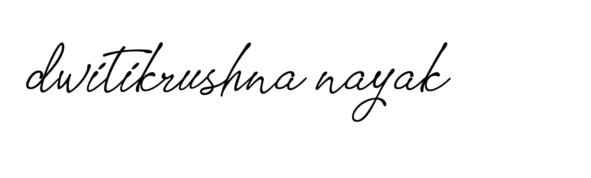 Signature of dwitikrushna-nayak