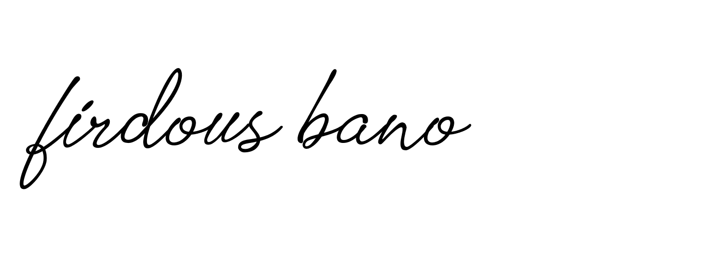 Signature of firdous-bano