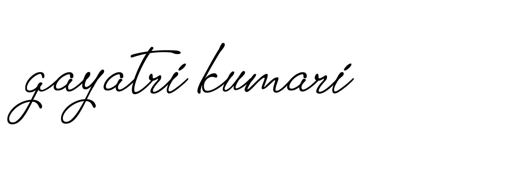 Signature of gayatri-kumari-