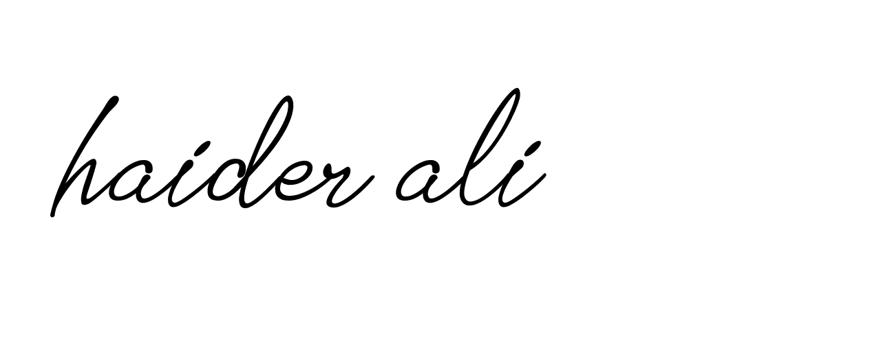 Signature of haider-ali