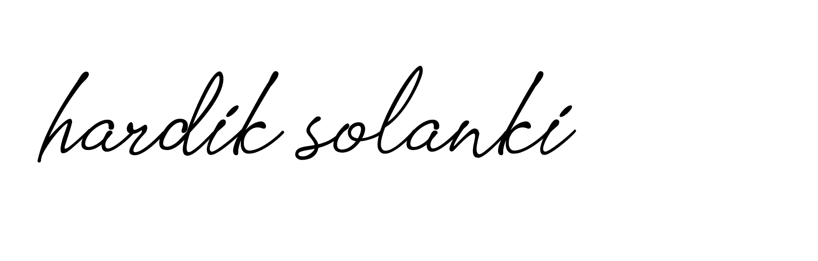 Signature of hardik-solanki