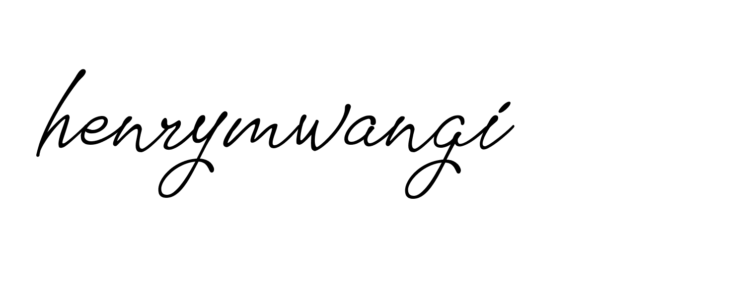 Signature of henrymwangi