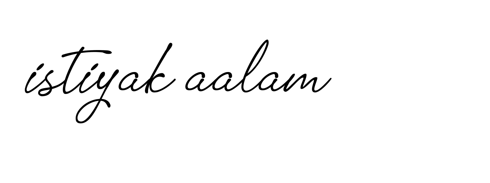 Signature of istiyak-aalam-