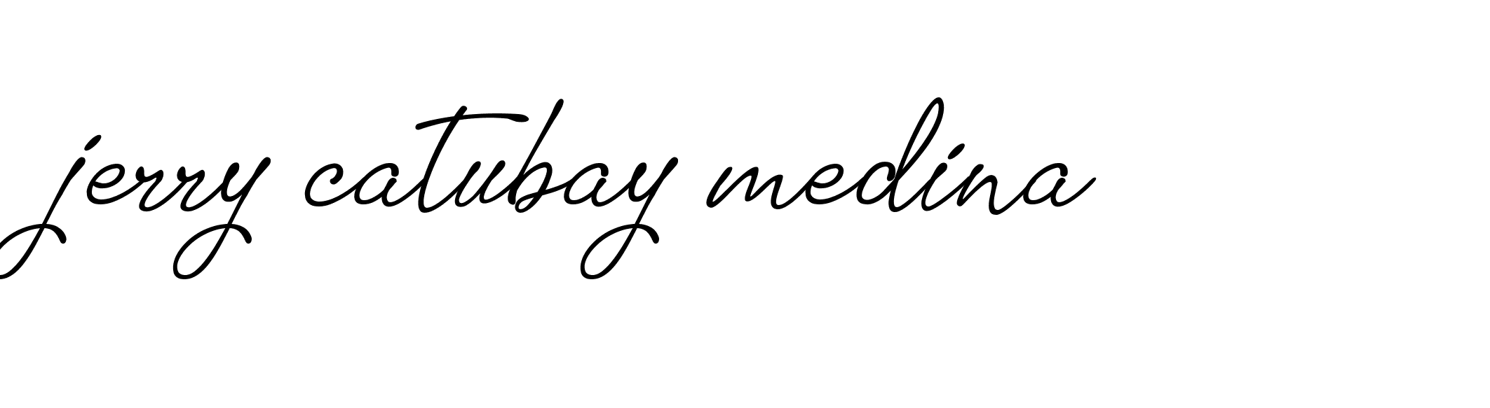 Signature of jerry-catubay-medina