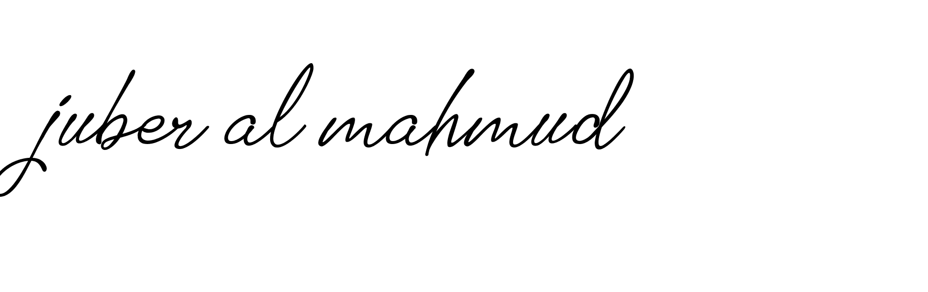 Signature of juber-al-mahmud-