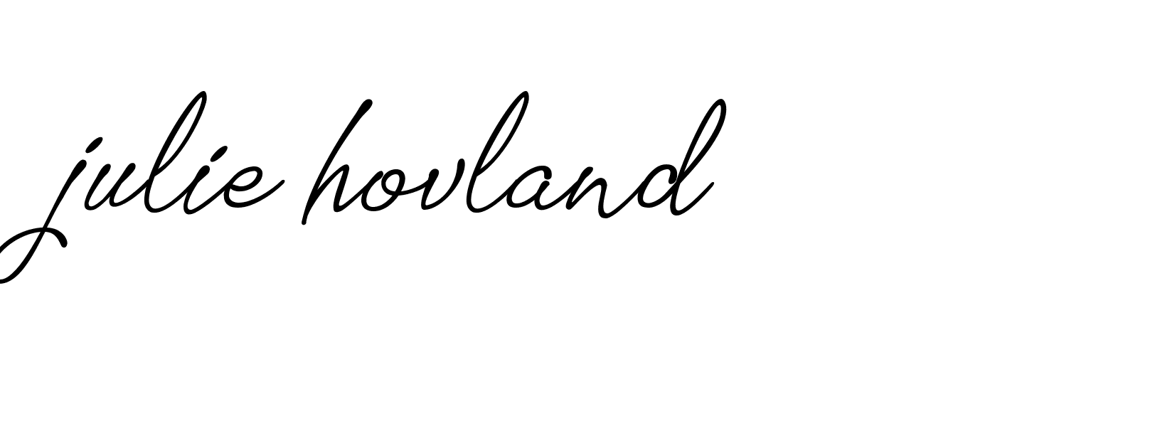 Signature of julie-hovland-