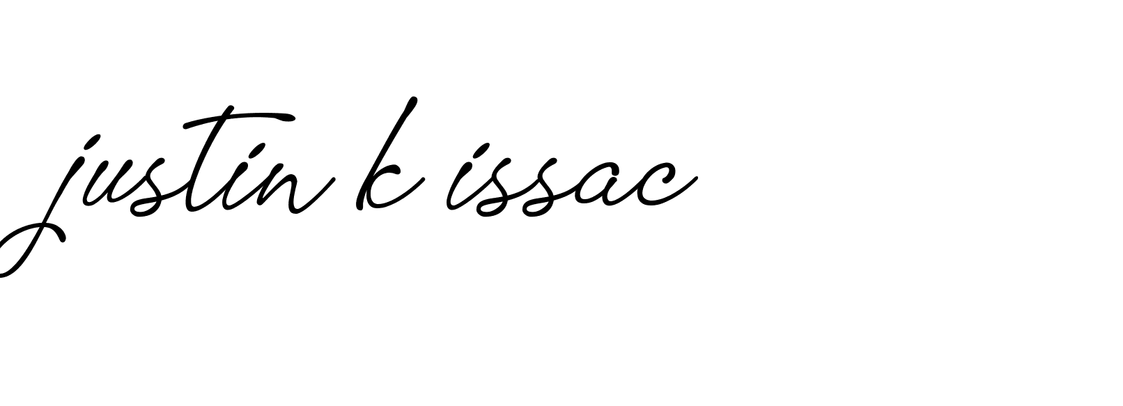 Signature of justin-k-issac-