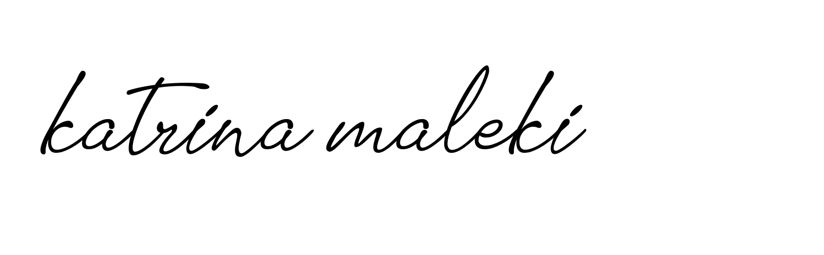 Signature of katrina-maleki