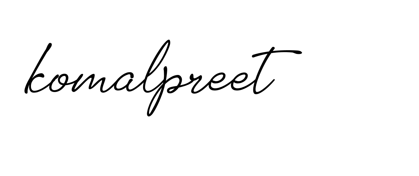 Signature of komalpreet