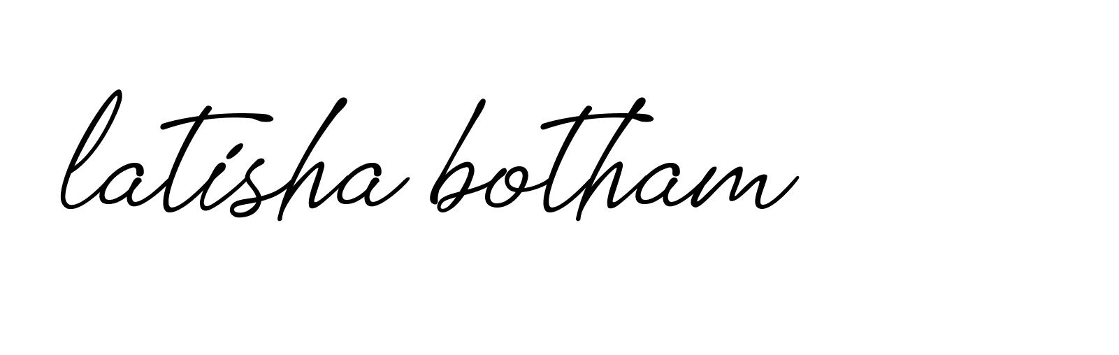 Signature of latisha-botham