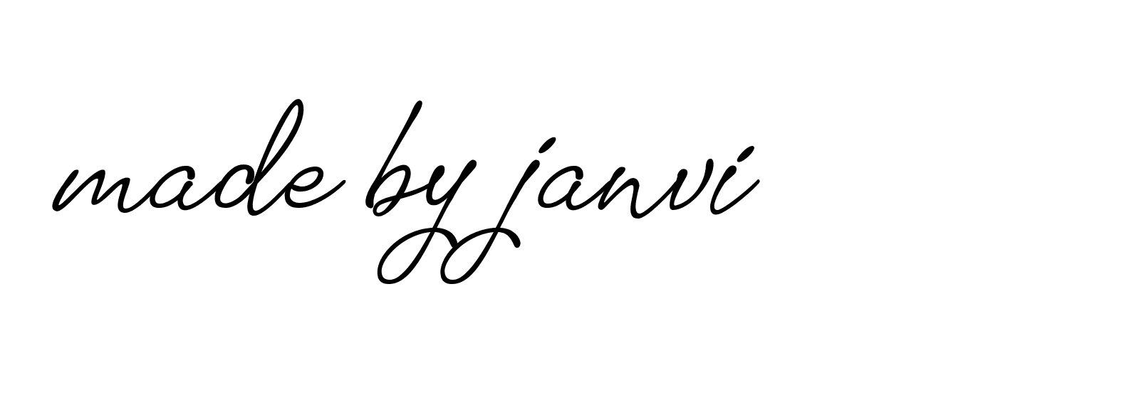 Signature of made-by-janvi-