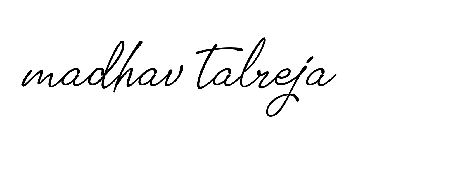 Signature of madhav-talreja