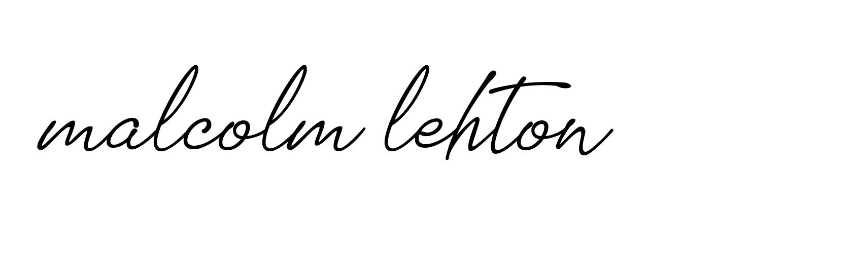 Signature of malcolm-lehton