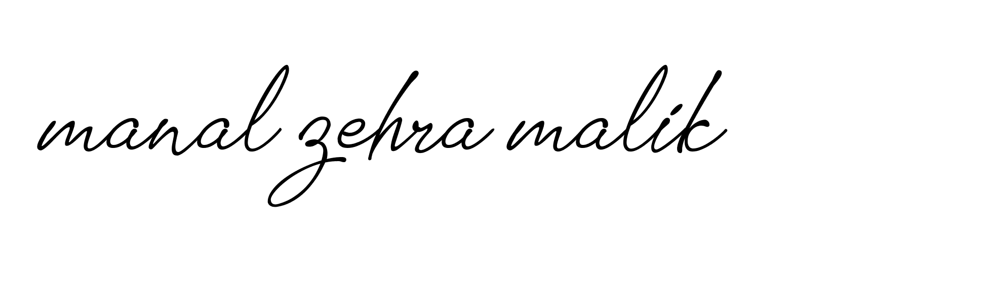 Signature of manal-zehra-malik-