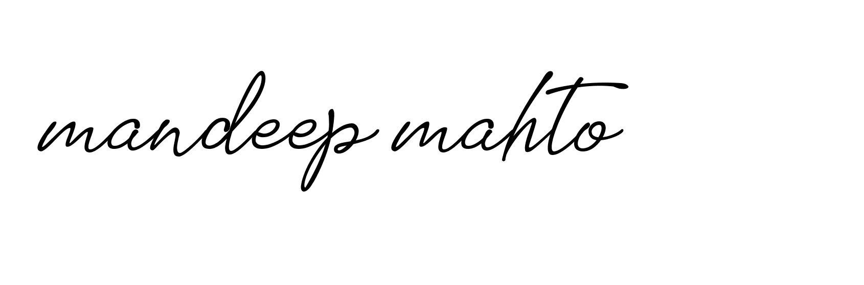 Signature of mandeep-mahto