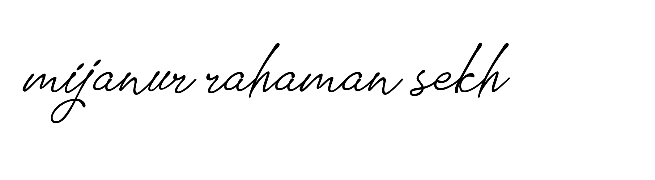 Signature of mijanur-rahaman-sekh