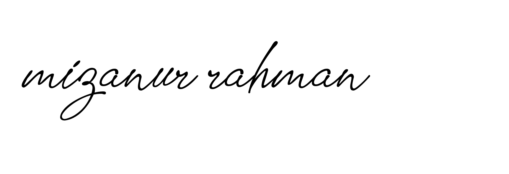 Signature of mizanur-rahman