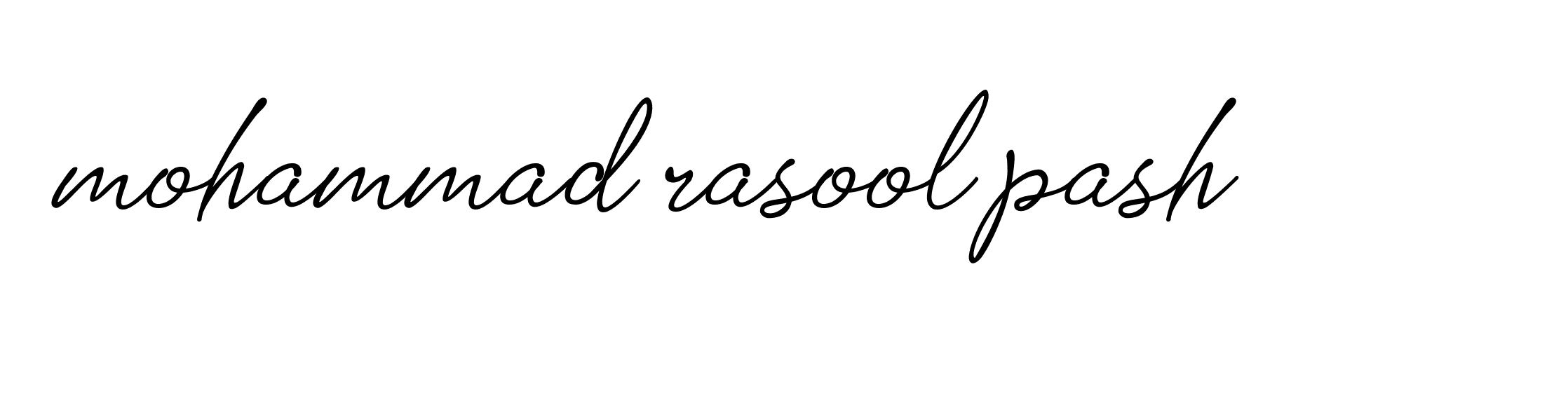 Signature of mohammad-rasool-pash