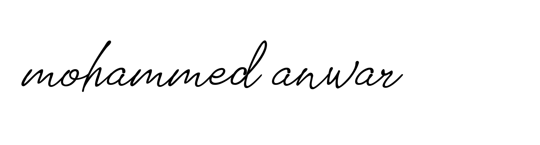 Signature of mohammed-anwar