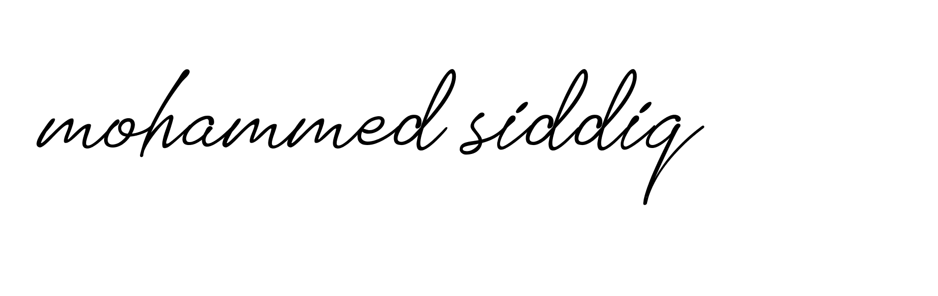 Signature of mohammed-siddiq