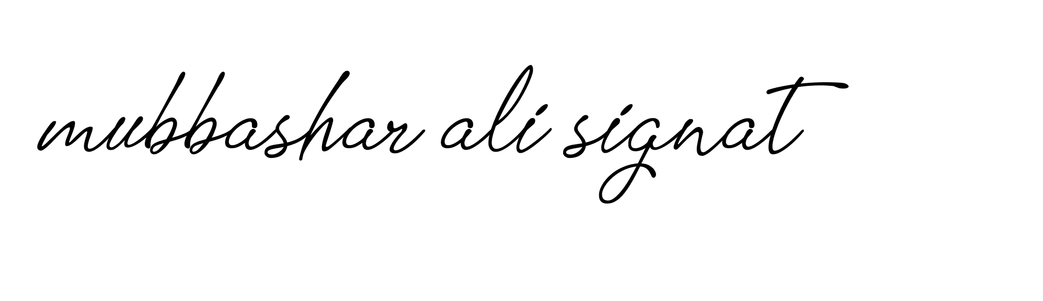 Signature of mubbashar-ali-signat