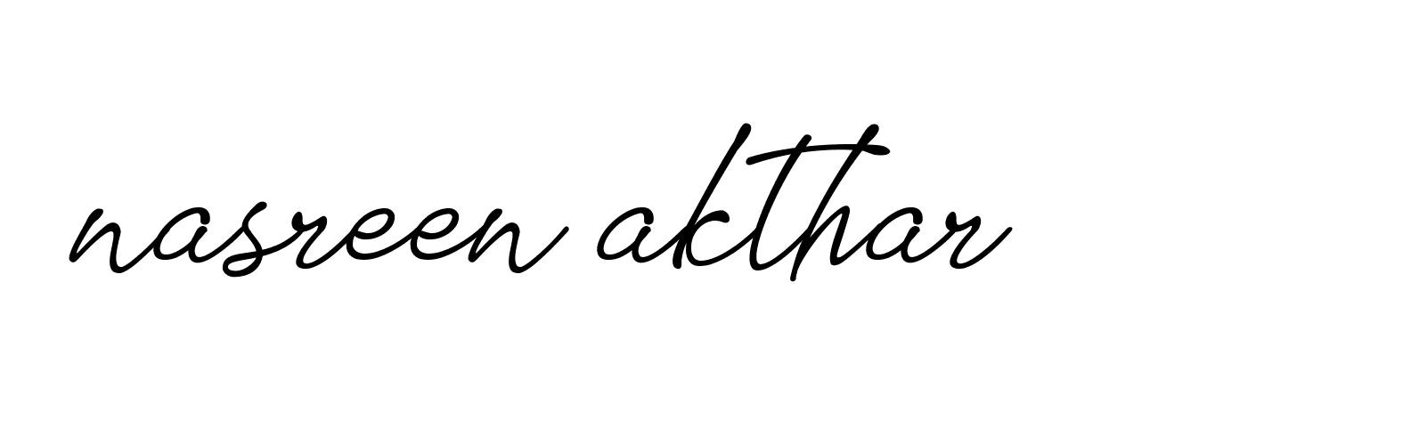 Signature of nasreen-akthar