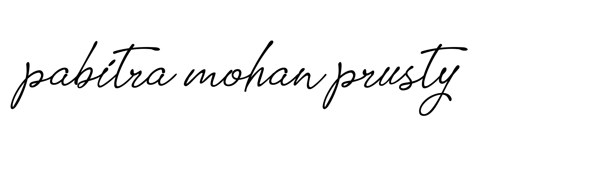 Signature of pabitra-mohan-prusty