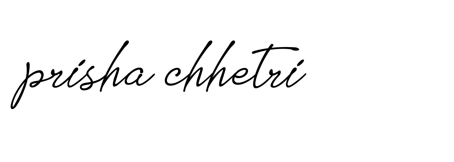 Signature of prisha-chhetri