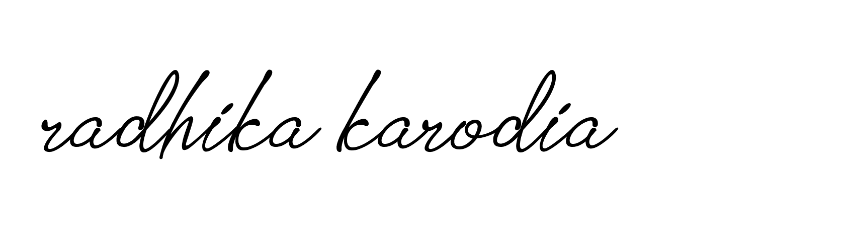 Signature of radhika-karodia