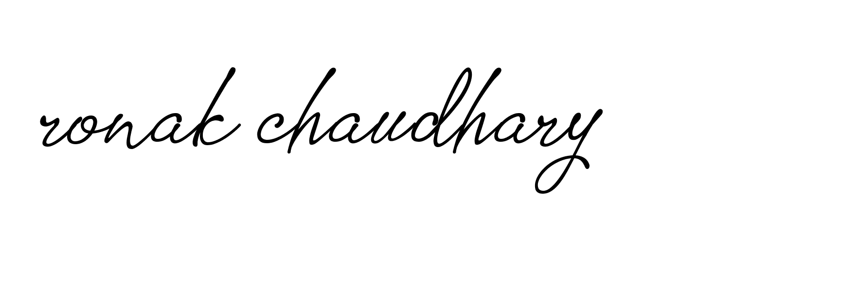 Signature of ronak-chaudhary-