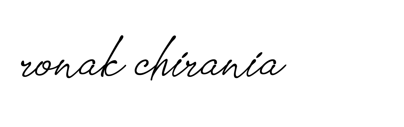 Signature of ronak-chirania