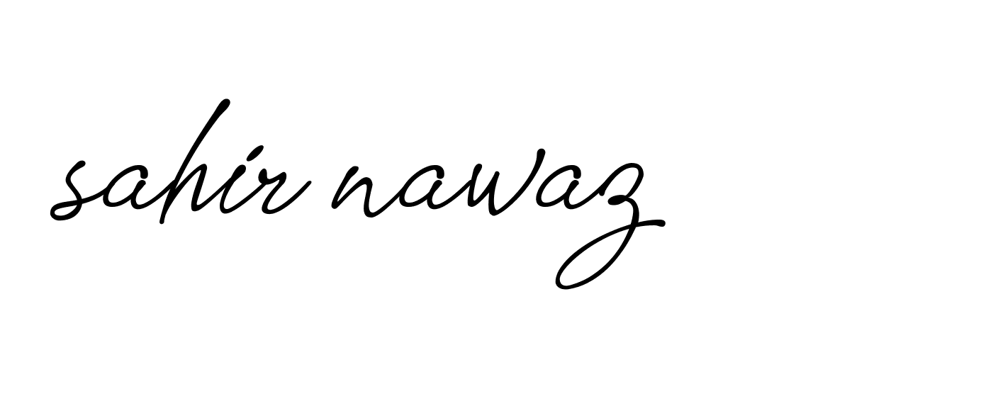 Signature of sahir-nawaz