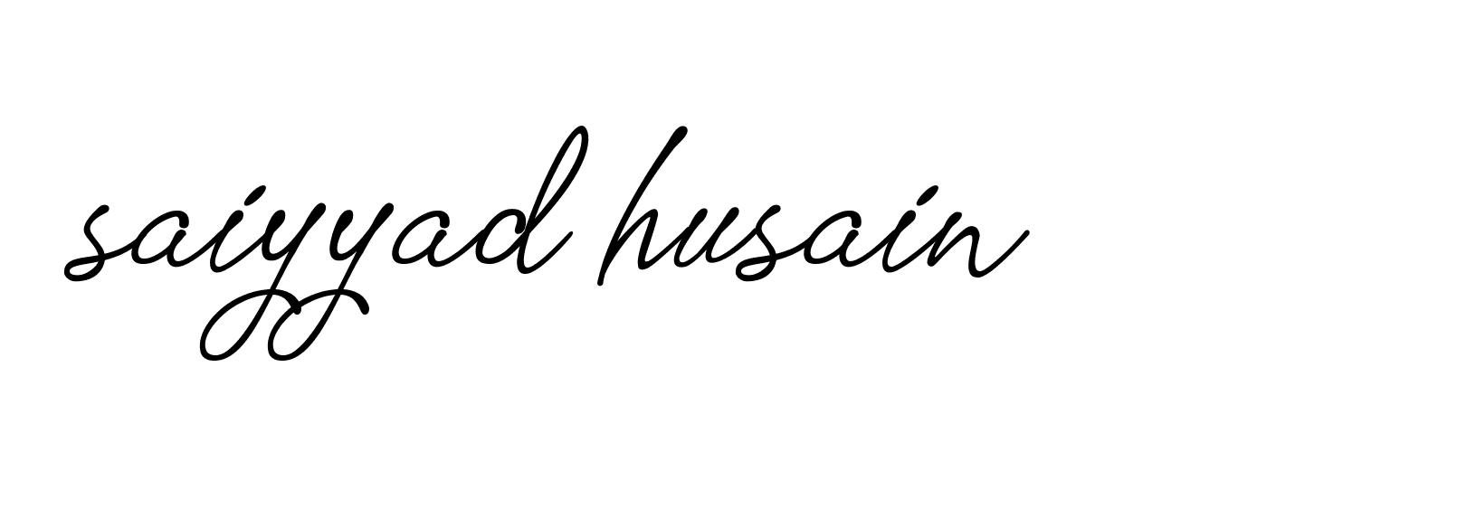 Signature of saiyyad-husain